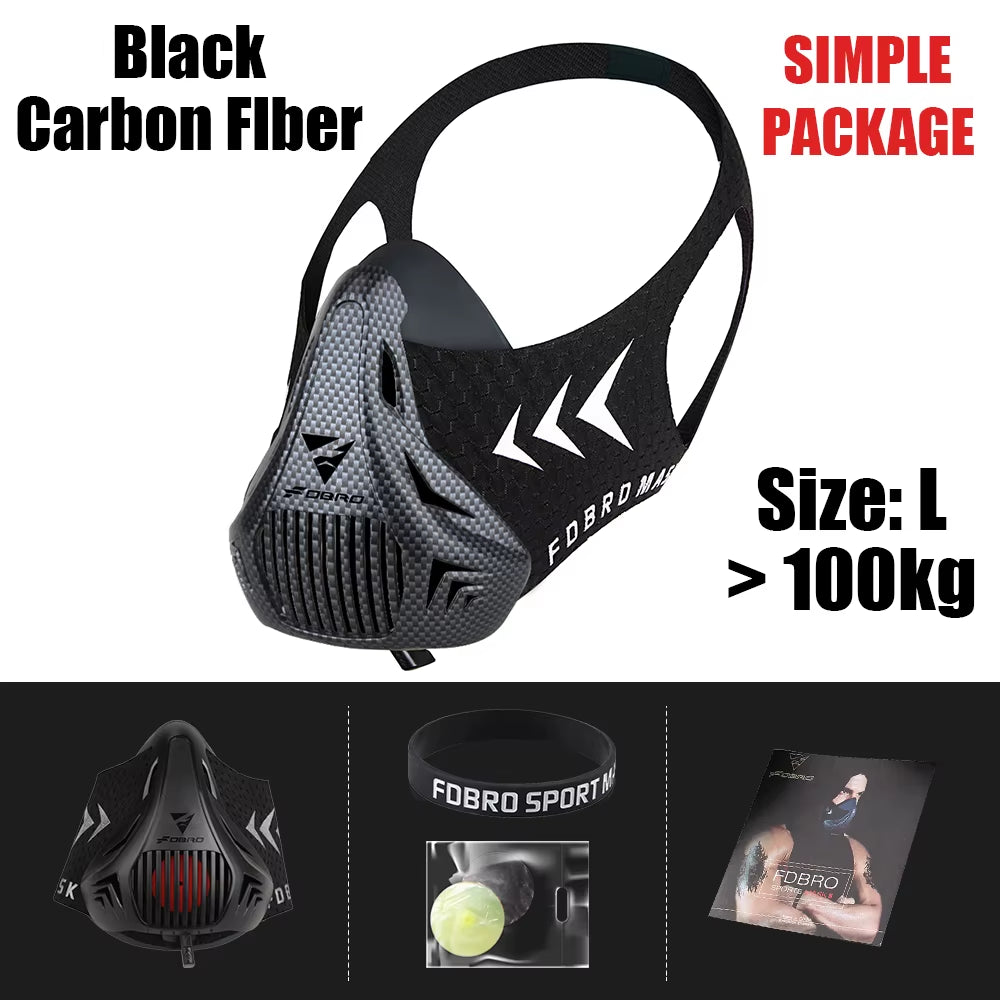 Sports Mask Elevation Running Fitness Pack Style Black High Altitude Training Fit Sports Cycling Mask Mask 2.0 Mask Cloth