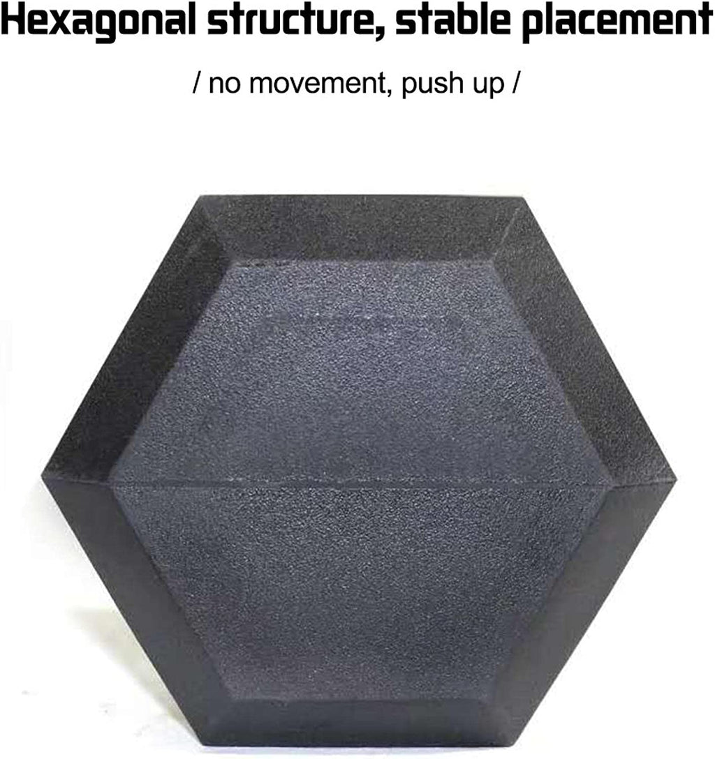 Rubber Coated Solid Steel Cast-Iron Hex Dumbbells, Chrome-Plated Knurled Handles Dumbbells Workout, Body Building Home Gym Training Gear 5 Lb to 50Lb Options (D. 20 Pounds, Pair)