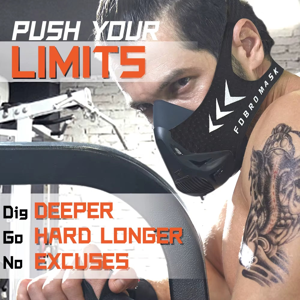 Sports Mask Elevation Running Fitness Pack Style Black High Altitude Training Fit Sports Cycling Mask Mask 2.0 Mask Cloth