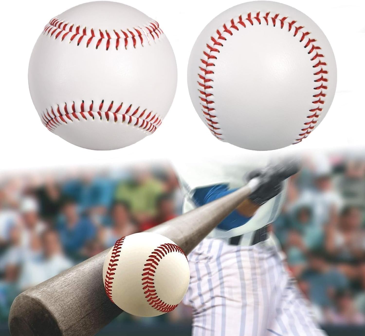 2 Pack Blank Baseballs Solid Cork Core, 9 Inch Baseball Balls Unmarked Autograph