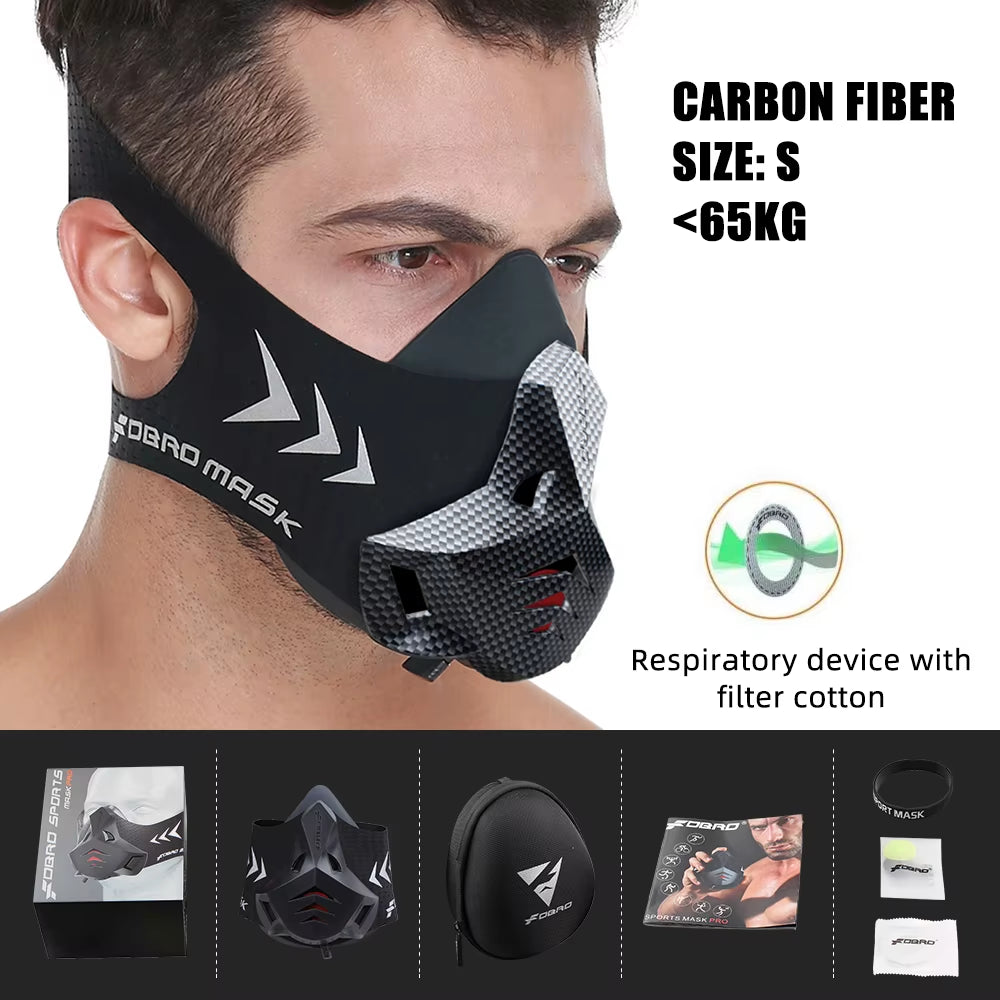 Sports Mask Elevation Running Fitness Pack Style Black High Altitude Training Fit Sports Cycling Mask Mask 2.0 Mask Cloth