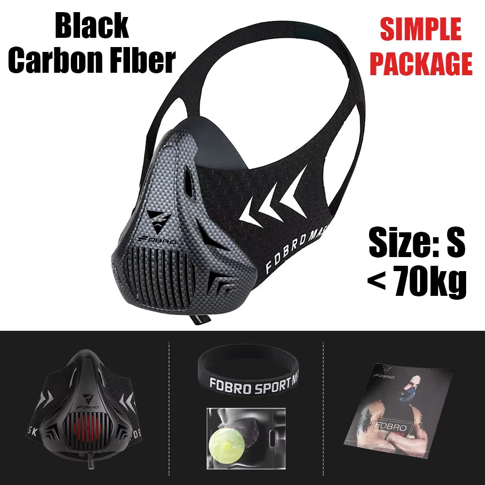 Sports Mask Elevation Running Fitness Pack Style Black High Altitude Training Fit Sports Cycling Mask Mask 2.0 Mask Cloth
