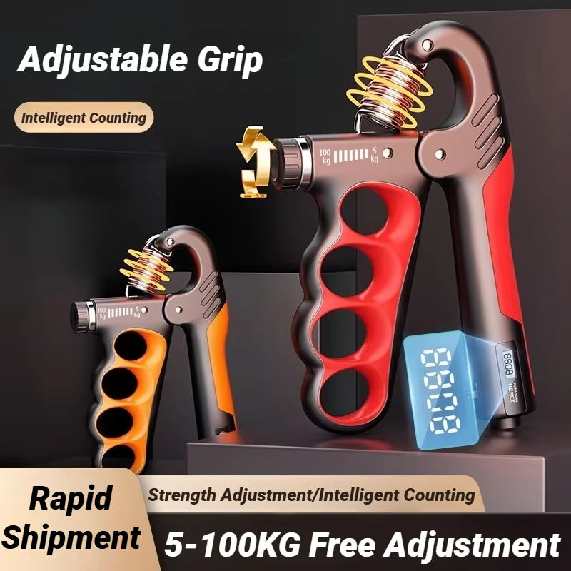 5-100KG Electronic Counting Adjustable Grip for Rehabilitation Hand Muscle Strength Gym Wrist Strengthener Recovery Fitness