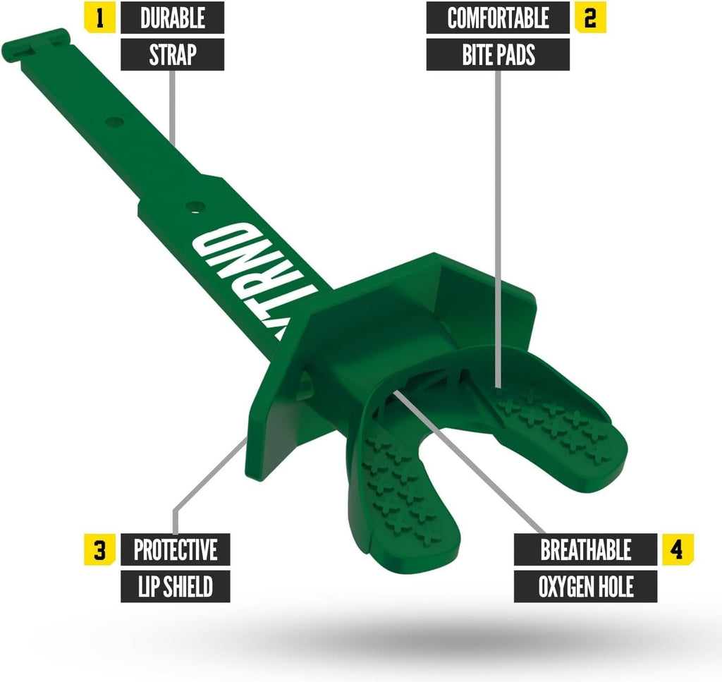 Nxtrnd Two Football Mouth Guard, Mouthpiece with Strap, Dark Green