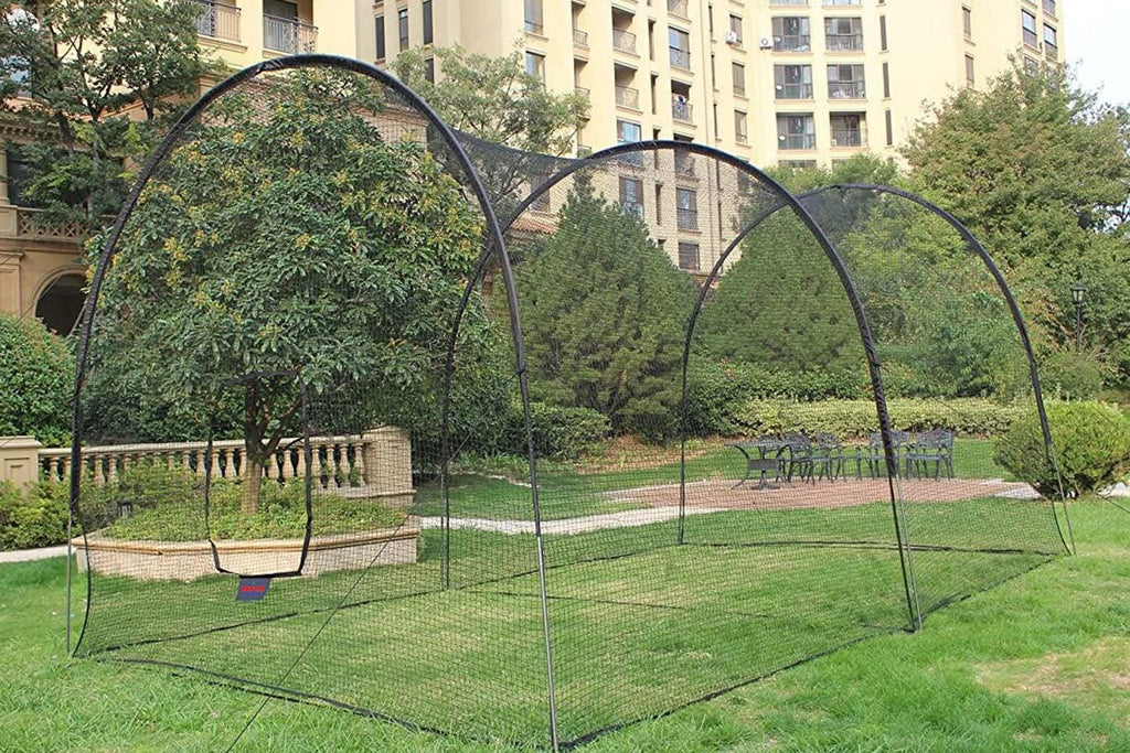 Batting Cage Baseball Softball - 22FT Heavy Duty Steel Frame and Net for Kids Adults Backyard Practice & Training - Carry Bag Included