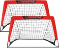 Kids Soccer Goal, Pop up Soccer Goal Net for Backyard, Set of 2 with Portable Carrying Case