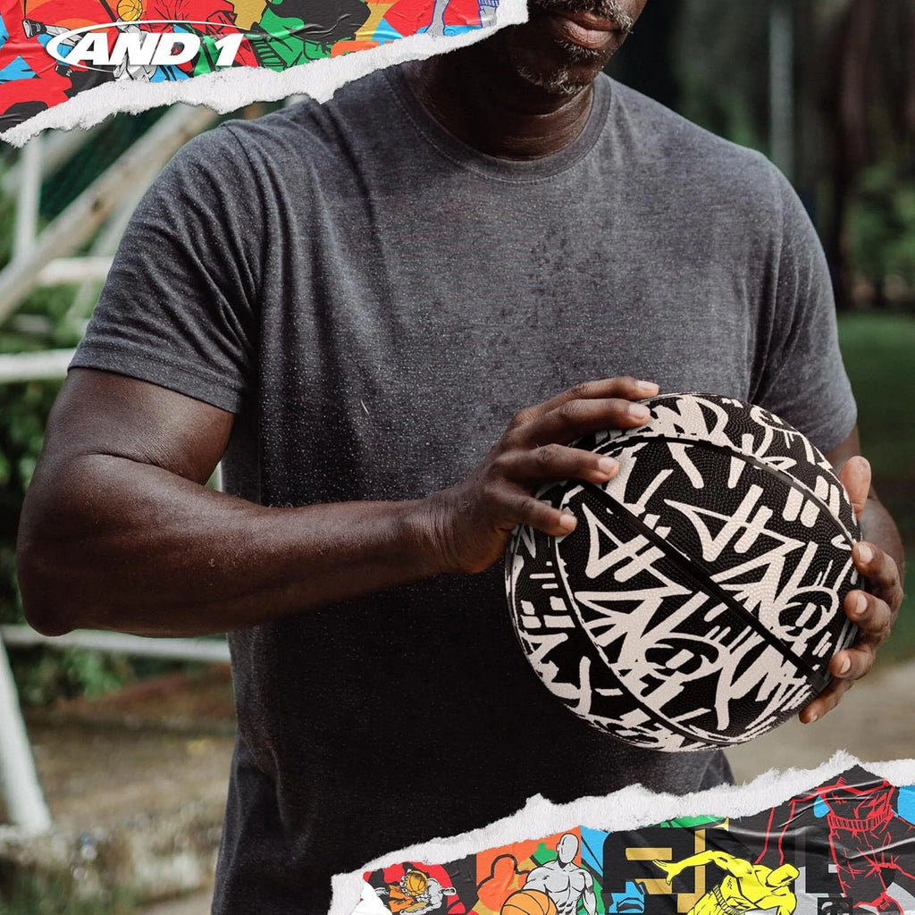 Fantom Graffiti Basketball: Official Regulation Size 7 (29.5") Rubber Basketball