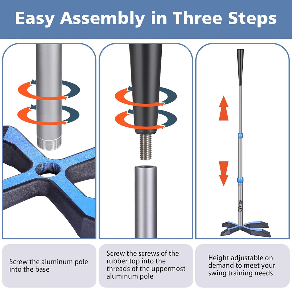 Baseball Tee for Hitting, Batting Tee with 5.8 LB Base, Softball Tee Height Adju