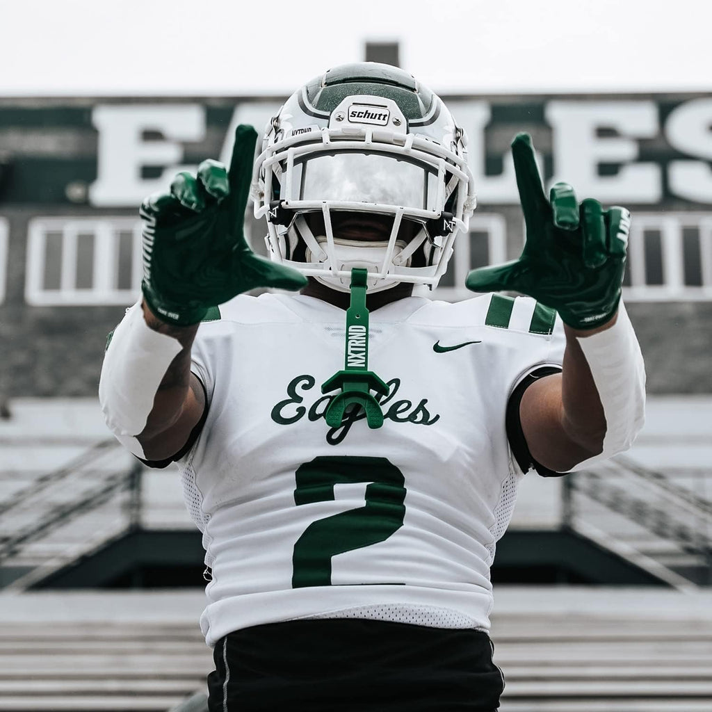 Nxtrnd Two Football Mouth Guard, Mouthpiece with Strap, Dark Green