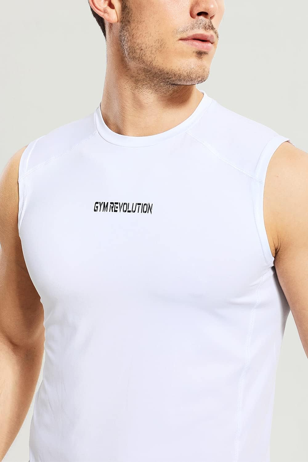 Men'S 3 Pack Workout Gym Muscle Sleeveless Shirts Fitness Running Quick Dry Tank Tops Black Grey Red XL