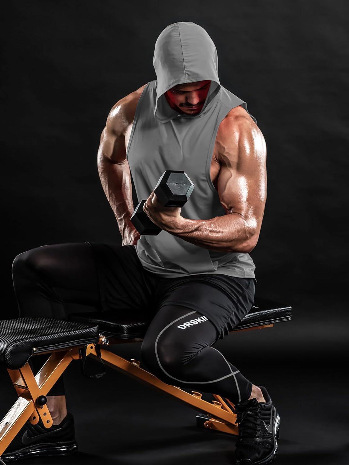 2 or 1 Pack Men'S Hooded Tank Tops Bodybuilding Muscle Cut off T Shirt Sleeveless Gym Training Hoodies Workout Dry